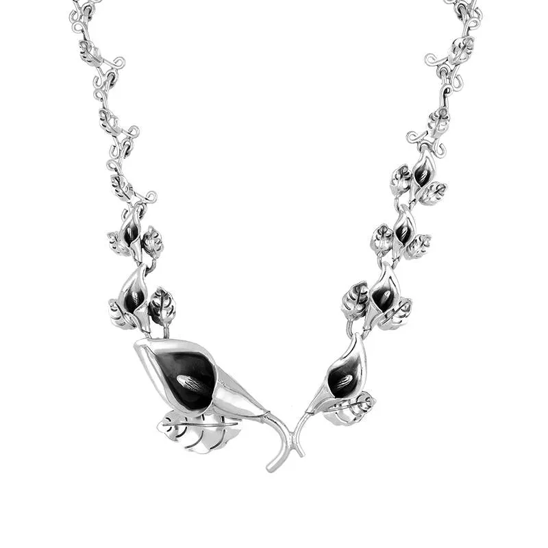 Sterling Silver Asymmetrical Calla Lily Necklace sold by Jura Watches product image thumbnail 2