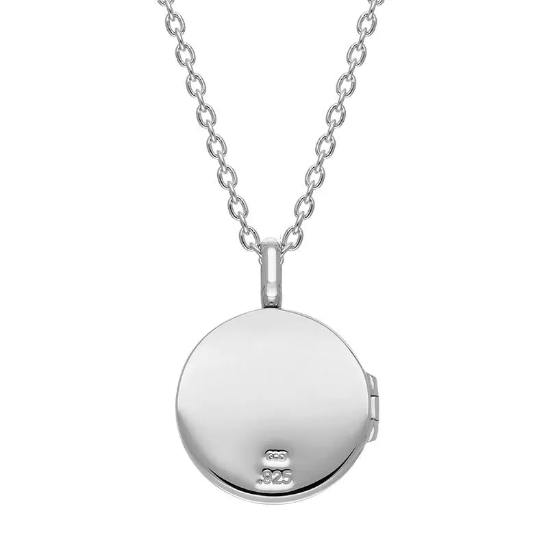 Sterling Silver Whitby Jet Small Round Locket sold by Jura Watches product image thumbnail 3