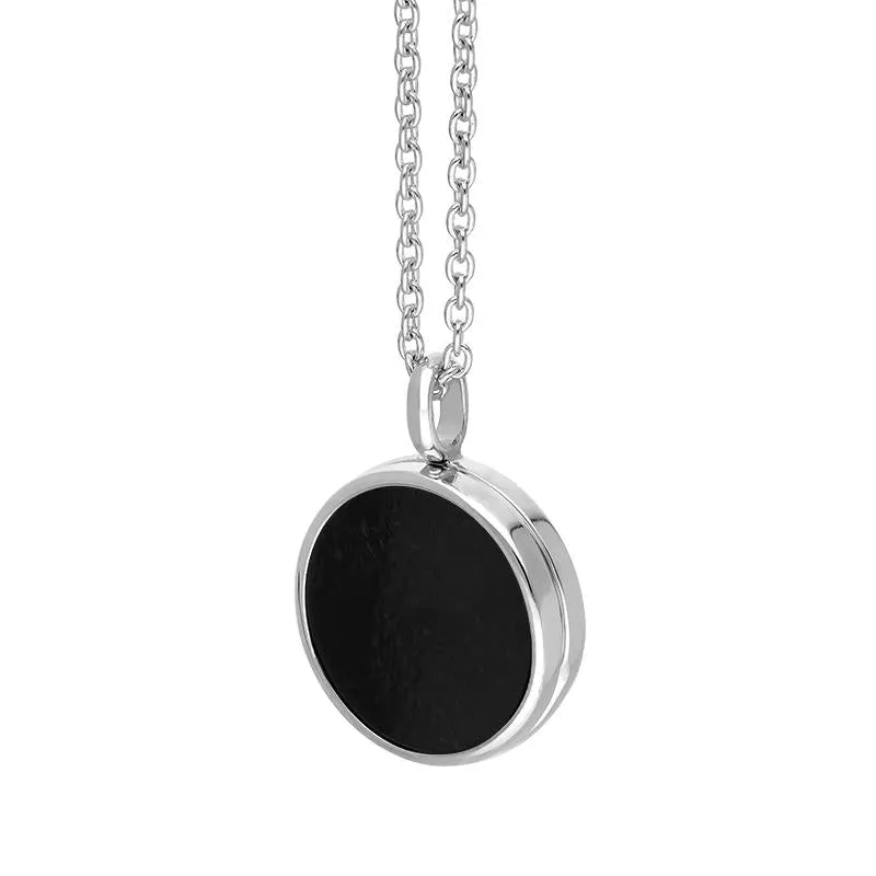 Sterling Silver Whitby Jet Small Round Locket sold by Jura Watches product image thumbnail 2
