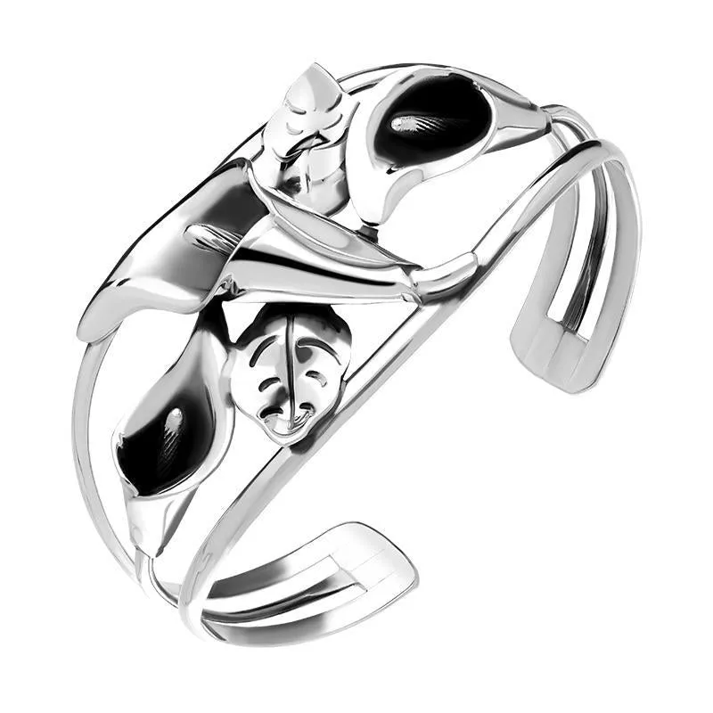 Sterling Silver Cala Flower Cuff Bangle sold by Jura Watches