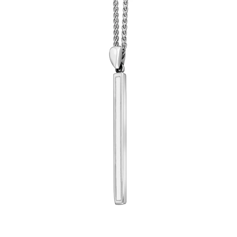 Sterling Silver Bauxite Long Slim Oblong Necklace sold by Jura Watches product image thumbnail 2