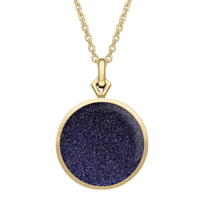 9ct Yellow Gold Blue Goldstone Flore Filigree Necklace sold by Jura Watches product image thumbnail 2