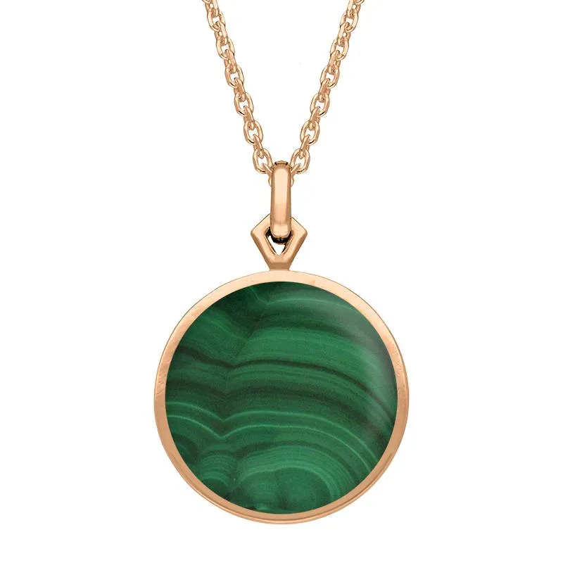 9ct Rose Gold Malachite Flore Filigree Necklace sold by Jura Watches product image thumbnail 2
