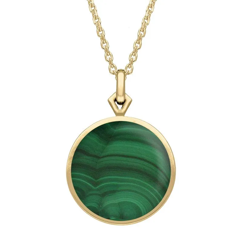 9ct Yellow Gold Malachite Flore Filigree Necklace sold by Jura Watches product image thumbnail 2