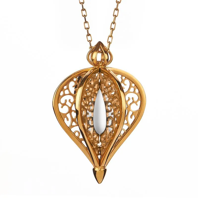Yellow Gold Plated Sterling Silver Bauxite Flore Filigree Small Necklace sold by Jura Watches