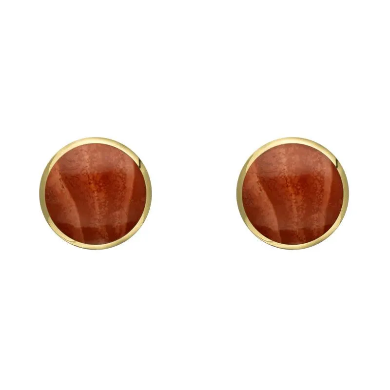 9ct Yellow Gold Jasper 5mm Classic Small Round Stud Earrings sold by Jura Watches