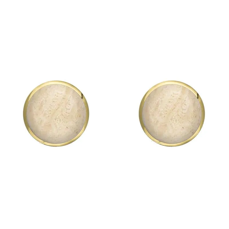 9ct Yellow Gold Coquina 5mm Classic Small Round Stud Earrings sold by Jura Watches
