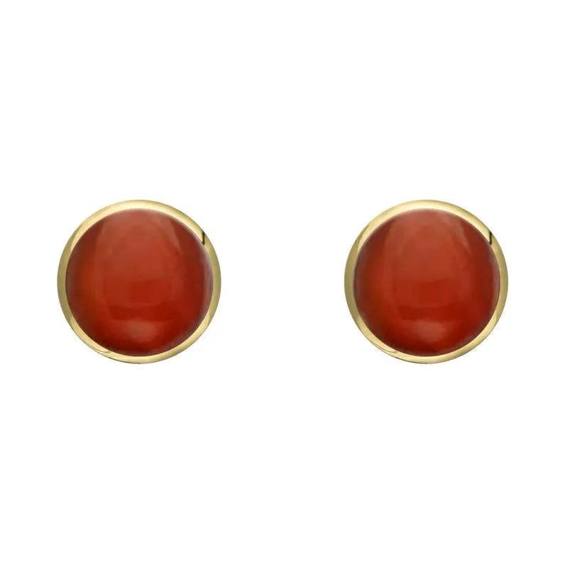 9ct Yellow Gold Carnelian 5mm Classic Small Round Stud Earrings sold by Jura Watches