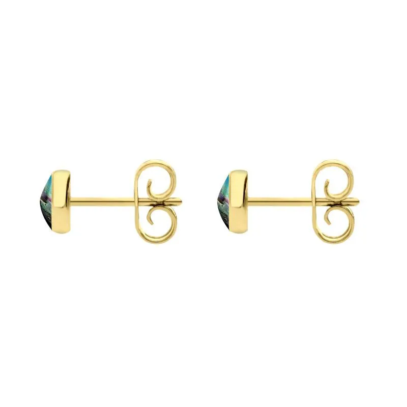 9ct Yellow Gold Abalone 5mm Classic Small Round Stud Earrings sold by Jura Watches product image thumbnail 2