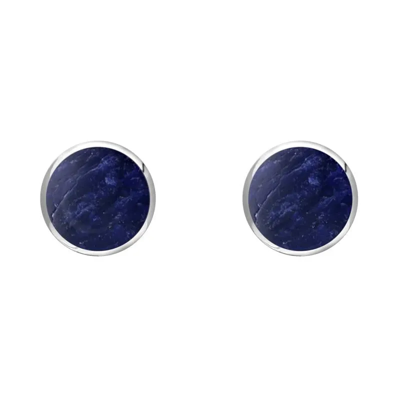 Sterling Silver Sodalite 5mm Classic Small Round Stud Earrings sold by Jura Watches