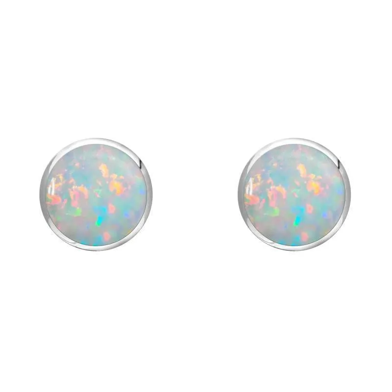 Sterling Silver Opal 5mm Classic Small Round Stud Earrings sold by Jura Watches