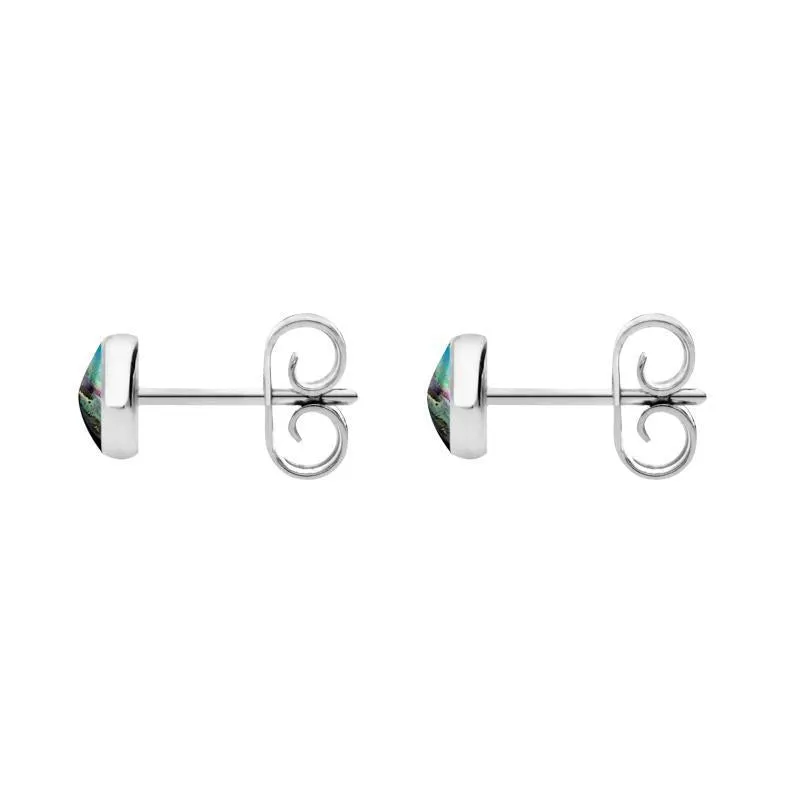 Sterling Silver Abalone 5mm Classic Small Round Stud Earrings sold by Jura Watches product image thumbnail 2