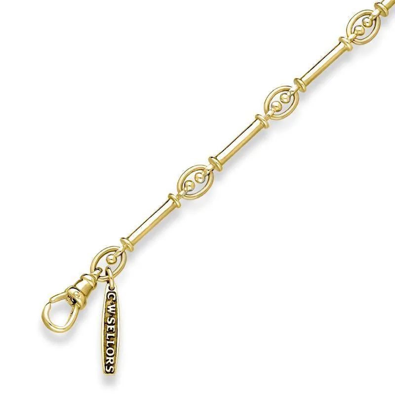 9ct Yellow Gold Small Bar Link Handmade Bracelet sold by Jura Watches product image thumbnail 2