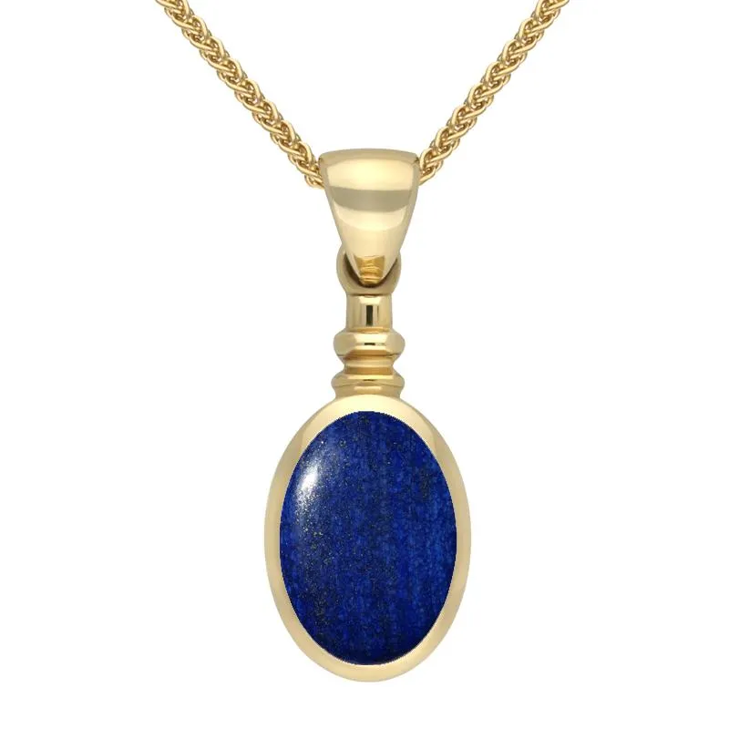 9ct Yellow Gold Lapis Lazuli Bottletop Necklace sold by Jura Watches