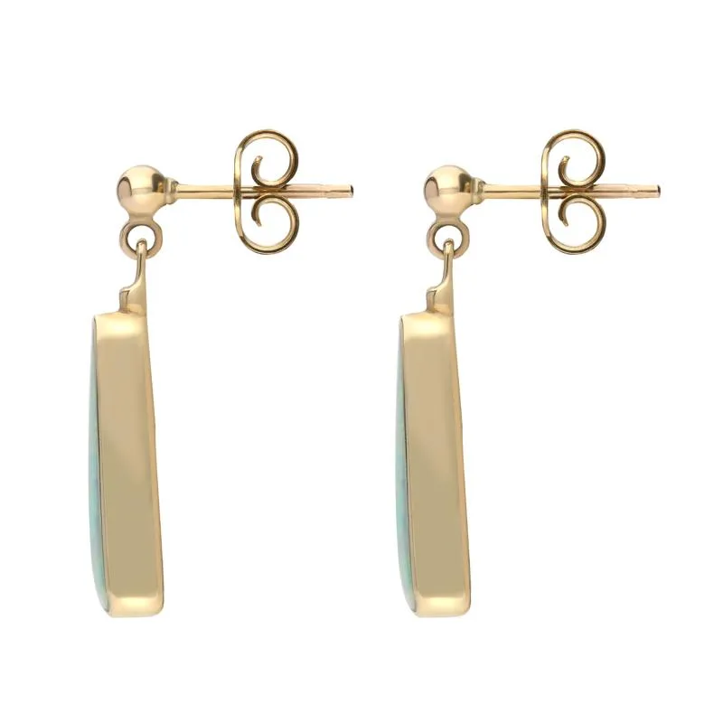9ct Yellow Gold Opal Triangle Drop Earrings sold by Jura Watches product image thumbnail 2