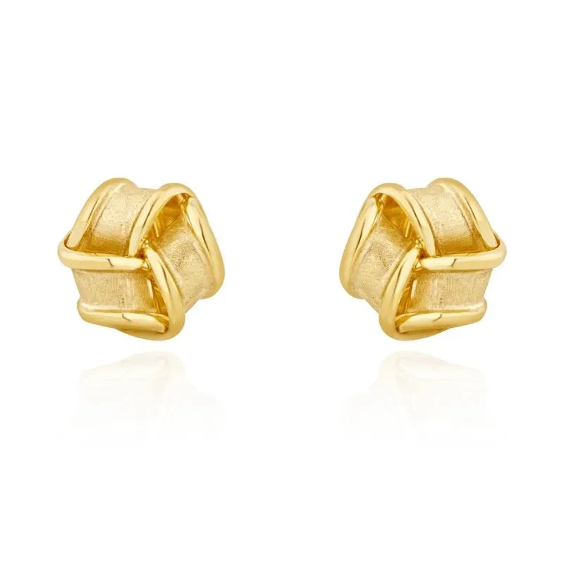 9ct Yellow Gold 10mm Looped Knot Stud Earrings sold by Jura Watches