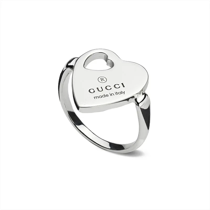 Gucci Ex-Display Trademark Sterling Silver Heart Ring  D sold by Jura Watches