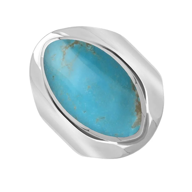 Sterling Silver Turquoise Medium Oval Ring sold by Jura Watches