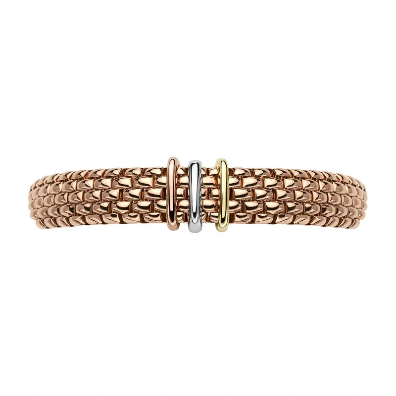 Fope Panorama 18ct Rose Gold Mixed Rondelle Bracelet sold by Jura Watches product image thumbnail 3