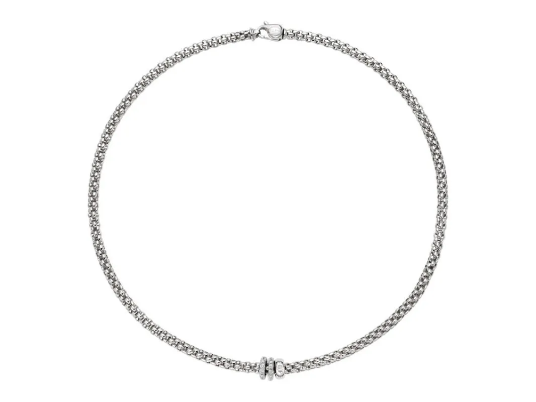 Fope Solo 18ct White Gold 0.56ct Diamond 43cm Necklace sold by Jura Watches