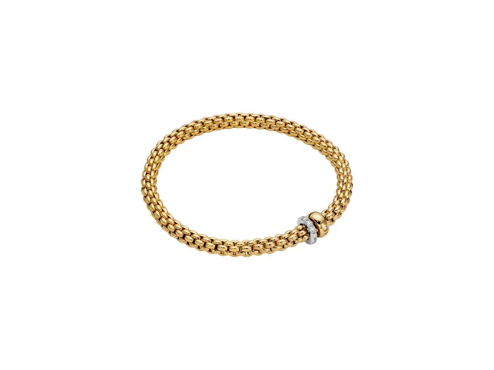 Fope Solo 18ct Yellow Gold 0.29ct Diamond Bracelet sold by Jura Watches