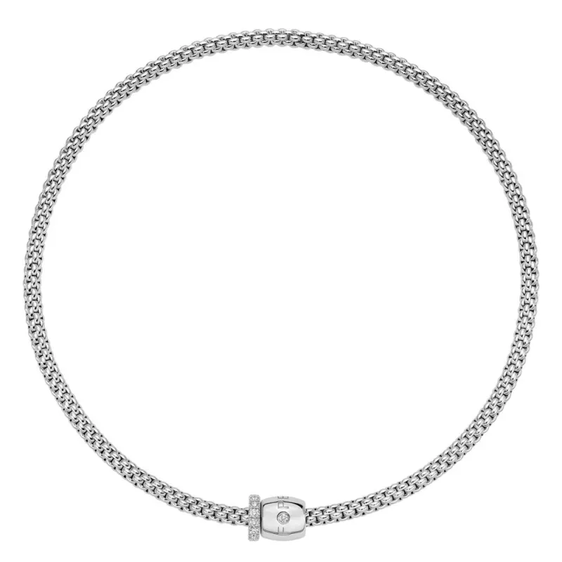 Fope Solo 18ct White Gold 0.47ct Diamond 43cm Necklace sold by Jura Watches