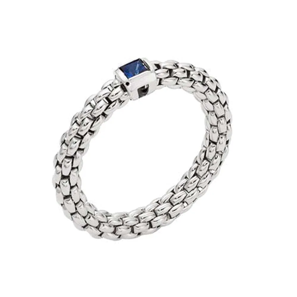 Fope Souls 18ct White Gold Sapphire Flexible Ring sold by Jura Watches