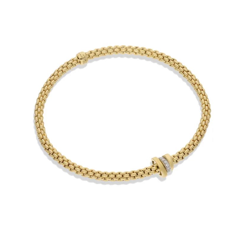 FOPE 18ct Yellow Gold 0.10ct Diamond Bracelet sold by Jura Watches
