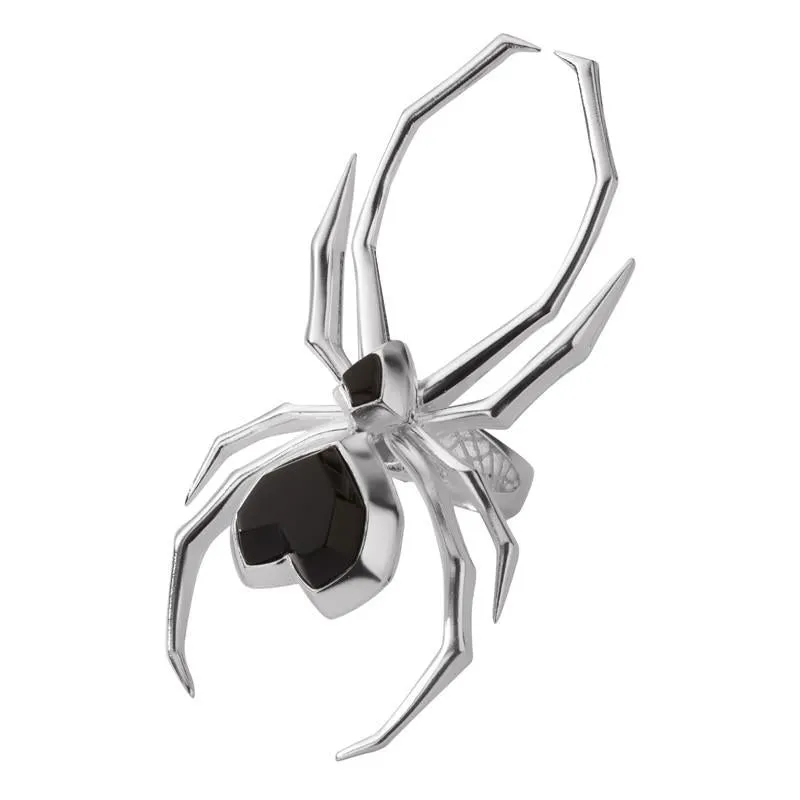 Sterling Silver Whitby Jet Gothic Large Spider Ring sold by Jura Watches product image thumbnail 4