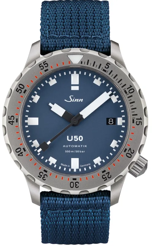 Sinn U50 B Blue Canvas Watch sold by Jura Watches