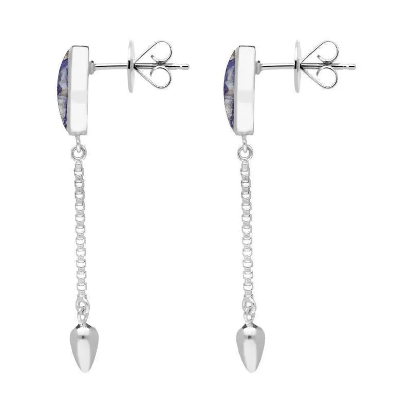 Sterling Silver Blue John Lineaire Medium Drop Stud Earrings sold by Jura Watches product image thumbnail 2