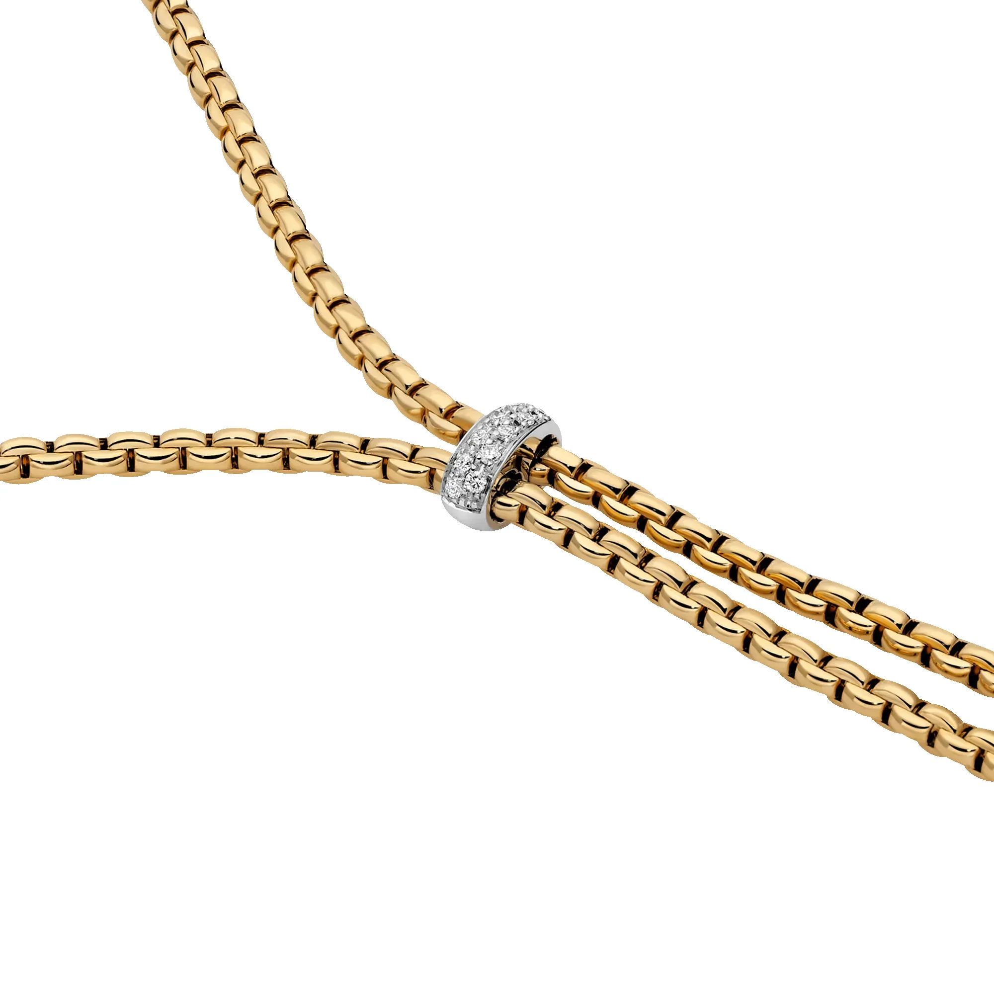 Fope 18ct Yellow Gold 0.10ct Diamond Eka Necklace sold by Jura Watches product image thumbnail 2