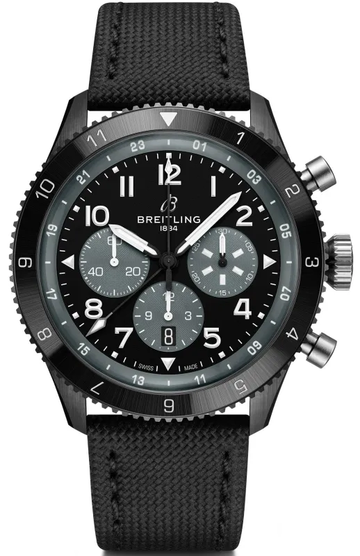 Breitling Pre-Owned Super AVI B04 GMT 46 Mosquito Night Fighter Watch made by Jura Watches