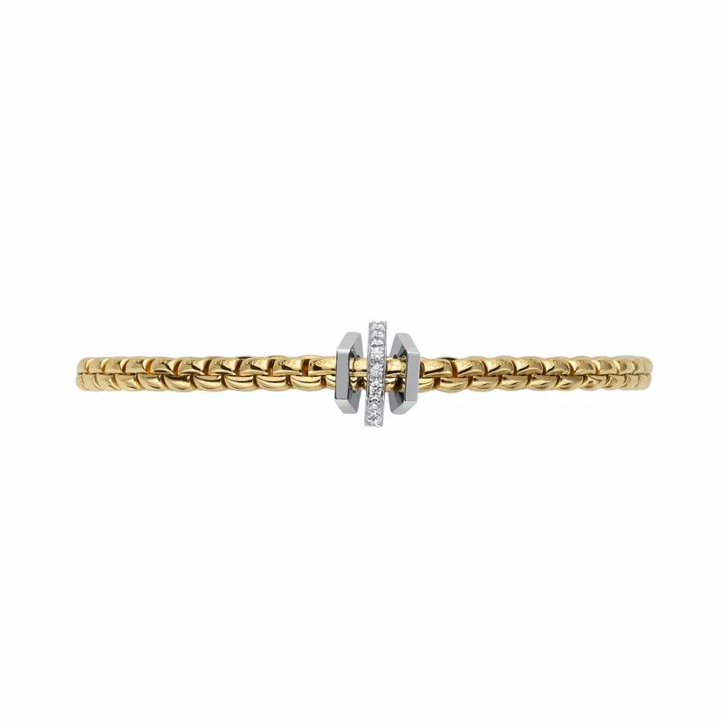 Fope Ex-Display Eka 18ct Yellow Gold 0.15ct Diamond Bracelet sold by Jura Watches product image thumbnail 3