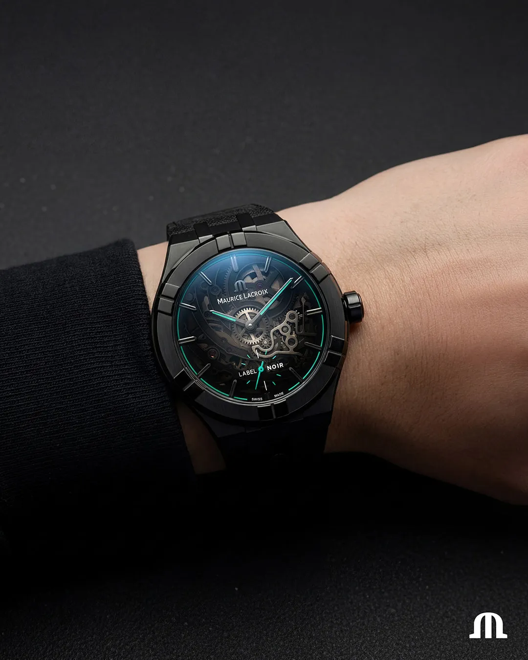 Maurice Lacroix Aikon Label Noir Manufacture Skeleton Limited Edition Watch sold by Jura Watches product image thumbnail 5