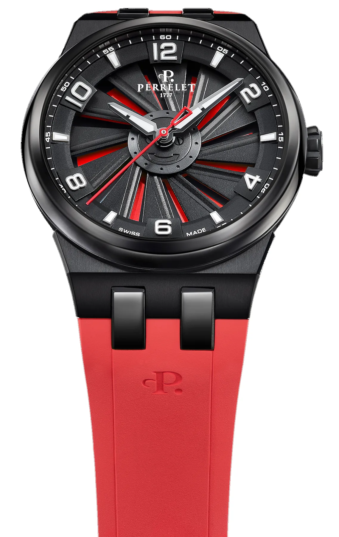 Perrelet Turbine Titanium 41 Red Watch sold by Jura Watches product image thumbnail 4