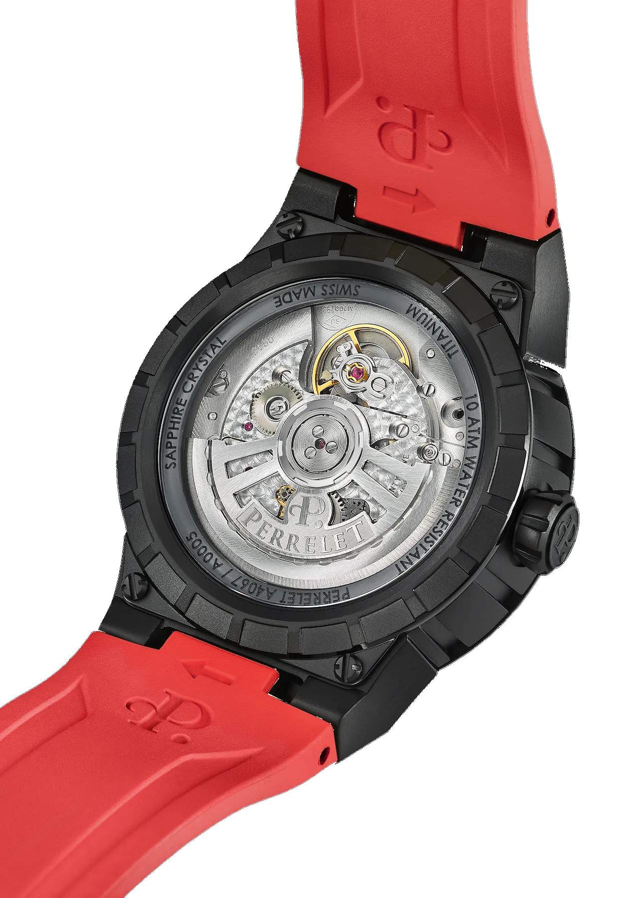 Perrelet Turbine Titanium 41 Red Watch sold by Jura Watches product image thumbnail 2