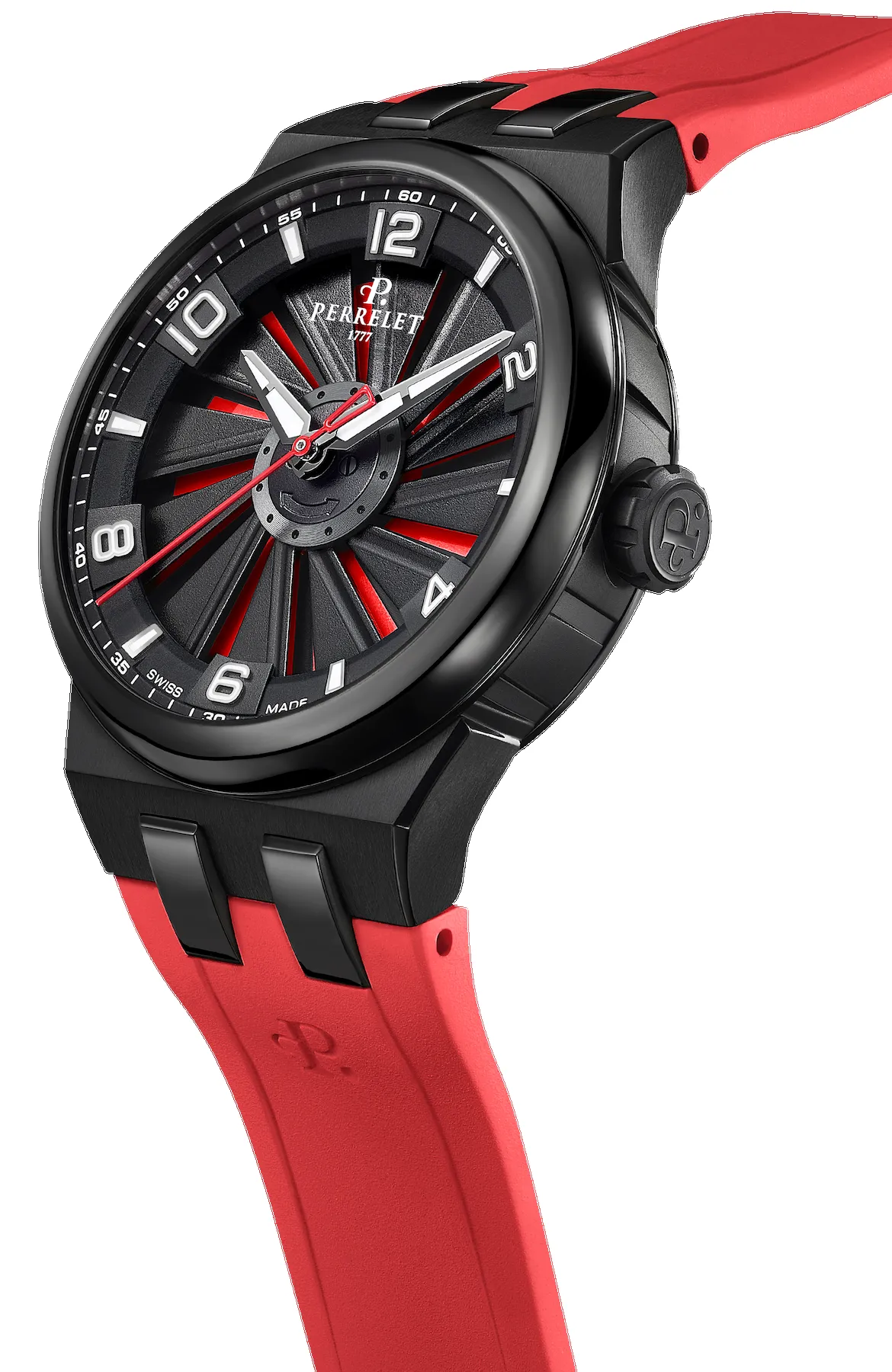 Perrelet Turbine Titanium 41 Red Watch sold by Jura Watches product image thumbnail 3