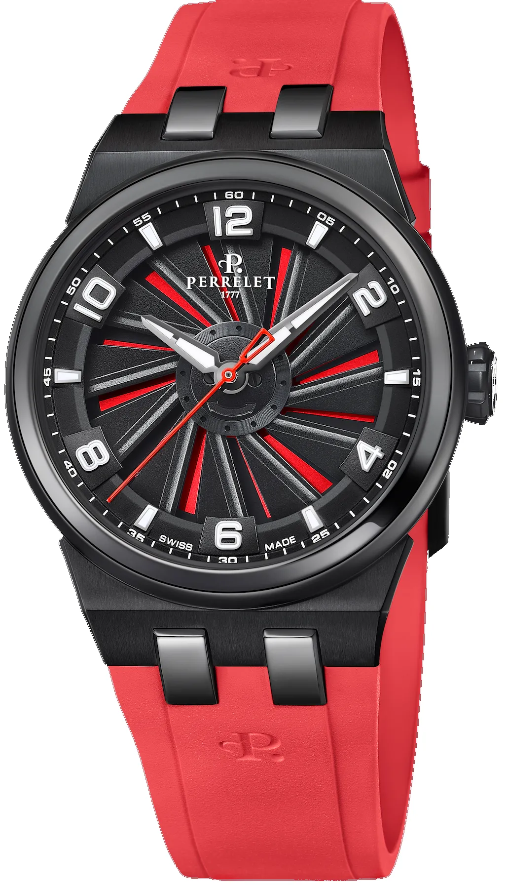 Perrelet Turbine Titanium 41 Red Watch sold by Jura Watches