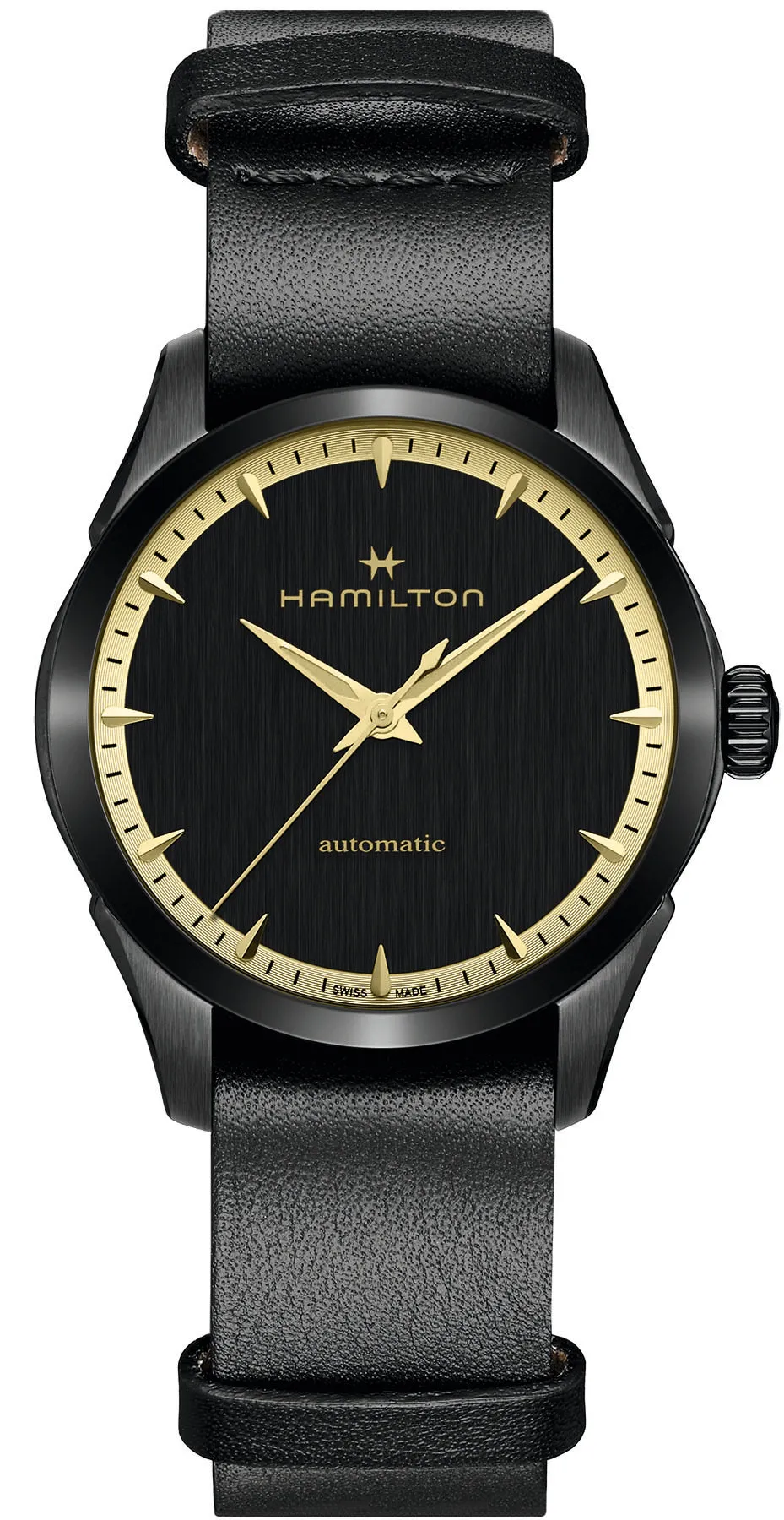 Hamilton Watch Jazzmaster Auto Black & Gold D sold by Jura Watches