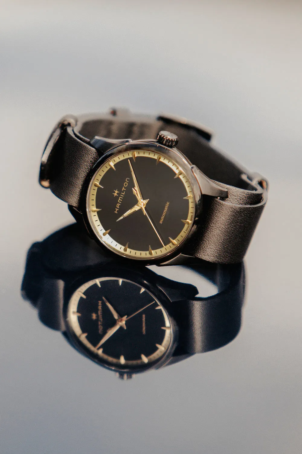 Hamilton Watch Jazzmaster Auto Black & Gold D sold by Jura Watches product image thumbnail 3