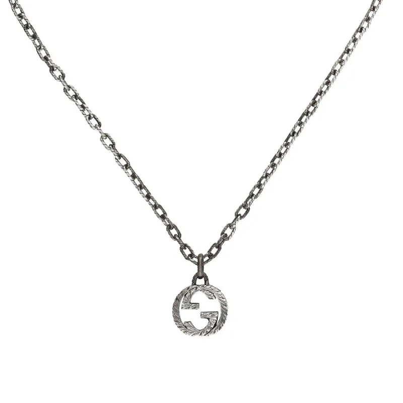 Gucci Interlocking Aged Sterling Silver Pendant sold by Jura Watches