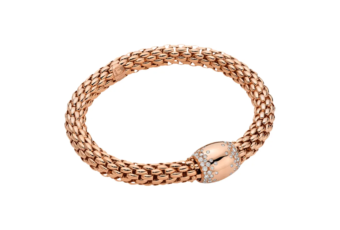 Fope 18ct Rose Gold 1.07ct Diamond Love Nest Flex'it Bracelet sold by Jura Watches