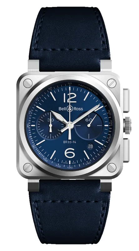Bell & Ross BR 03 94 Blue Steel Watch made by Jura Watches