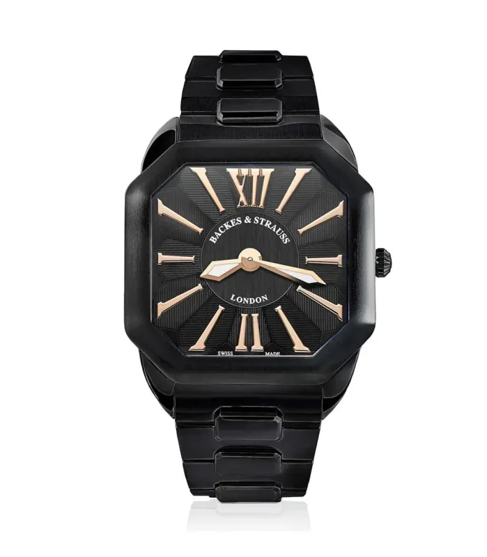Backes & Strauss Watch W1 PM Black Leather made by Jura Watches