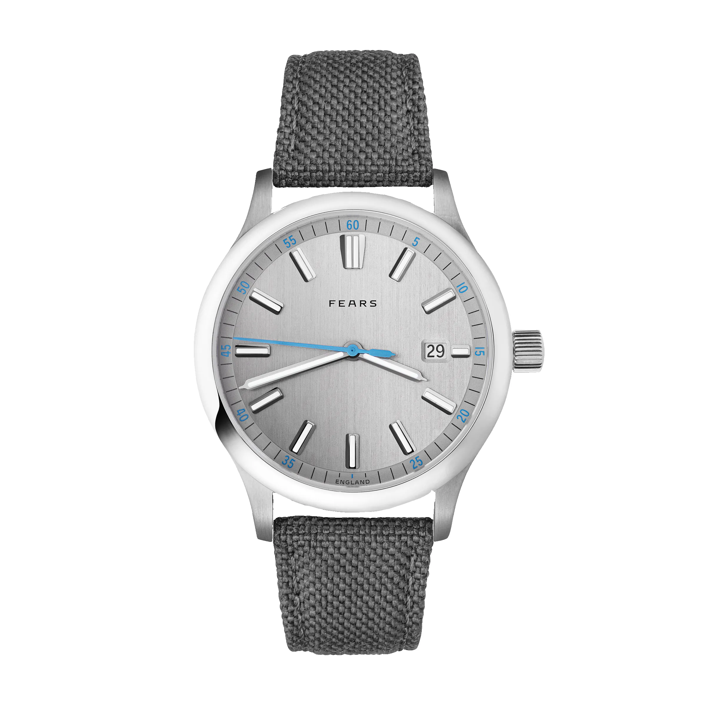 Fears Redcliff 39.5 Date Pewter Grey Leather Strap Watch sold by Jura Watches product image thumbnail 3