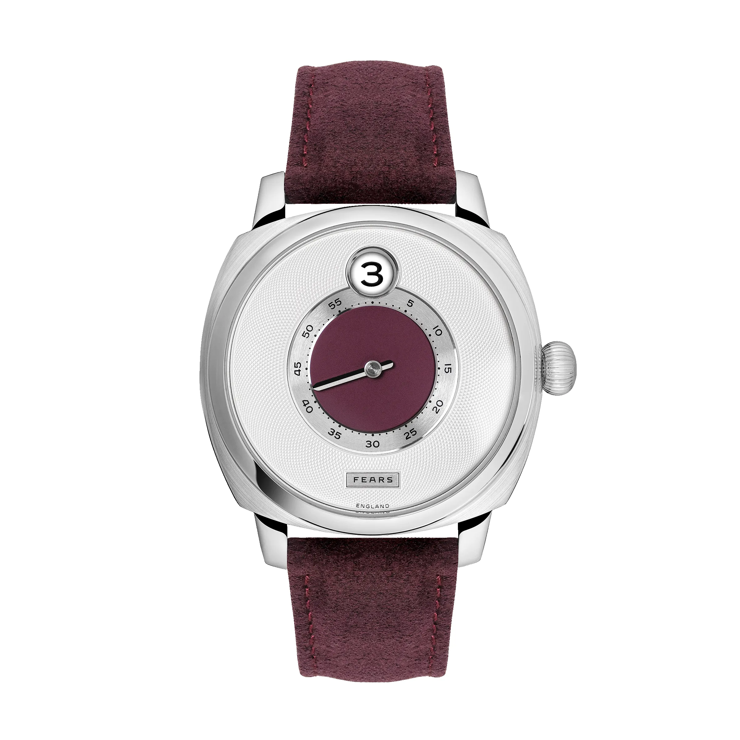 Fears Brunswick 40.5 Jump Hour Barleycorn Alcantara Watch sold by Jura Watches