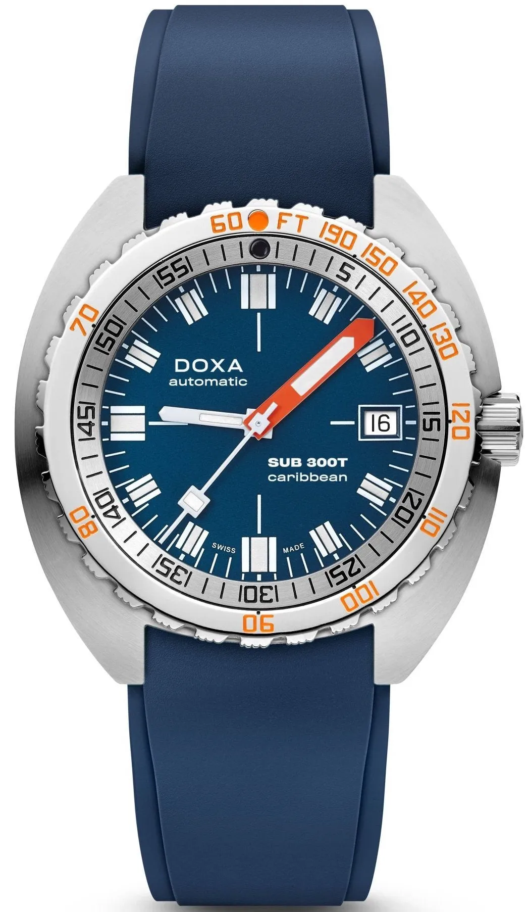 Doxa SUB 300T Caribbean Rubber Watch sold by Jura Watches