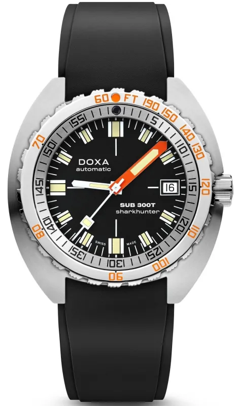 Doxa SUB 300T Sharkhunter Rubber Watch made by Jura Watches