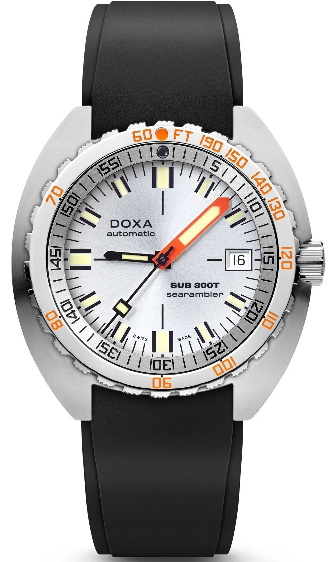Doxa SUB 300T Searambler Rubber Watch sold by Jura Watches